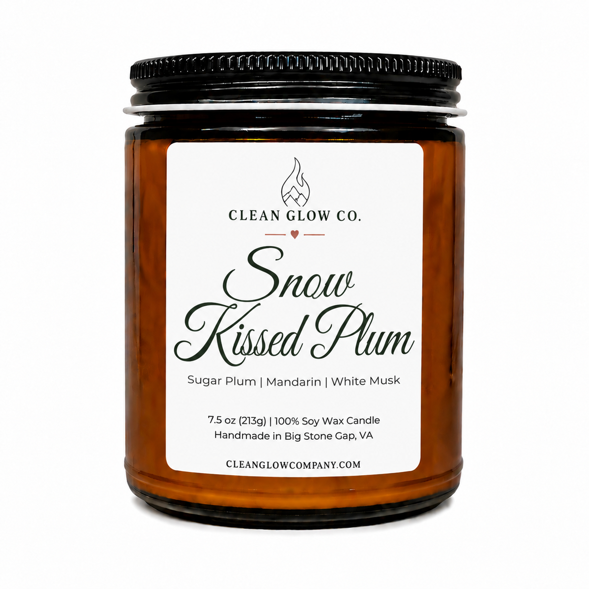 Snow Kissed Plum Soy Wax Candle