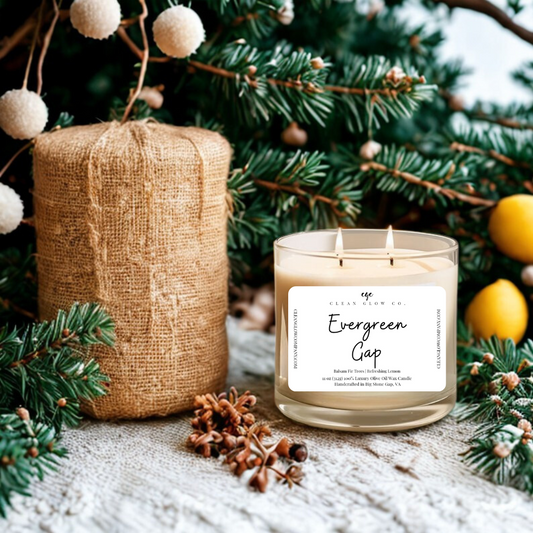 Evergreen Gap Olive Oil Wax Candle | Clean Glow Co