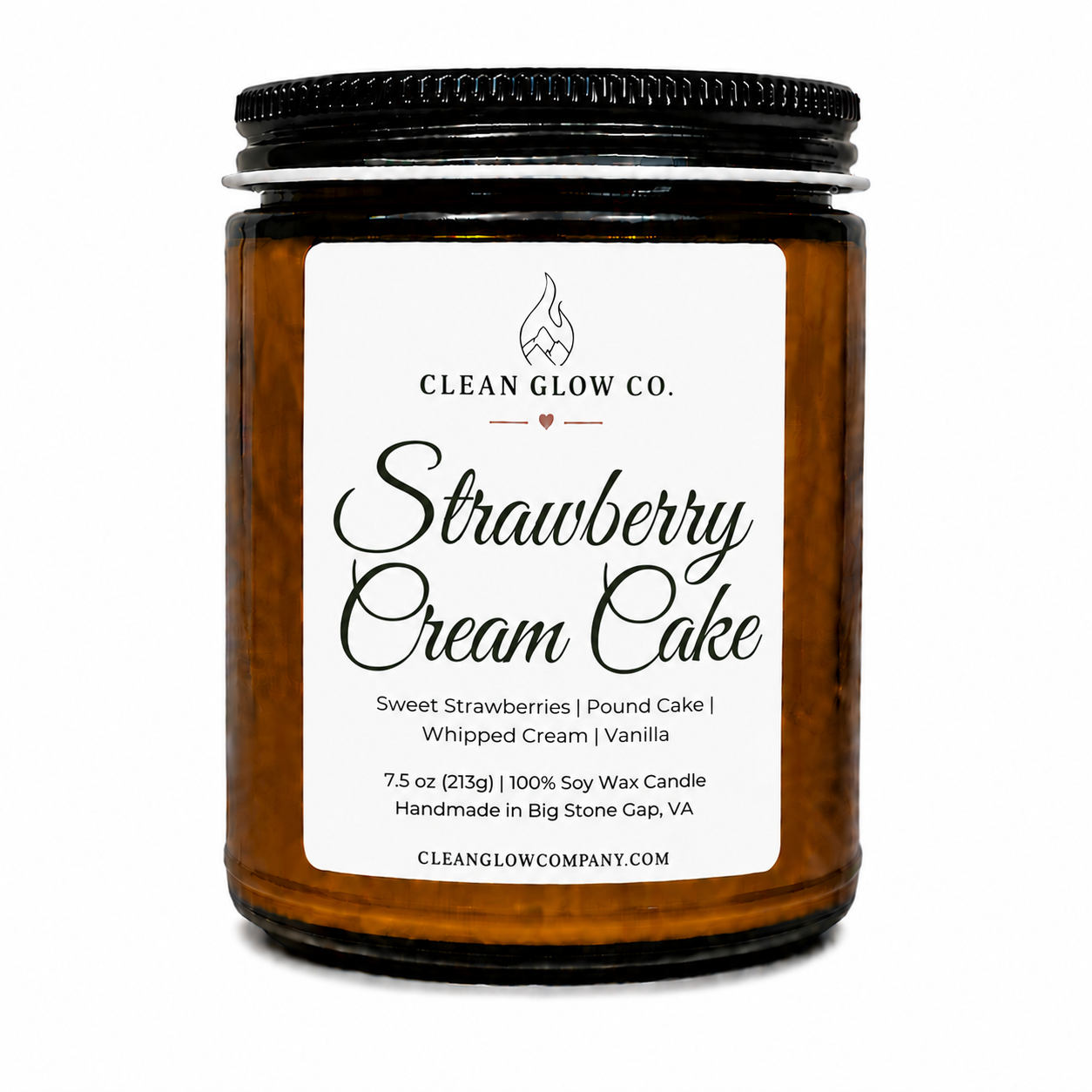 Strawberry Cream Cake Soy Wood Wick Candle