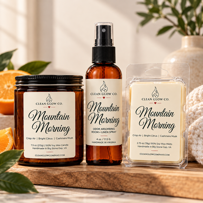 Mountain Morning Soy Wood Wick Candle