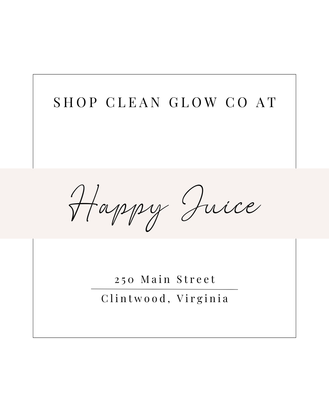 Shop Local Locations & Events Clean Glow Co.