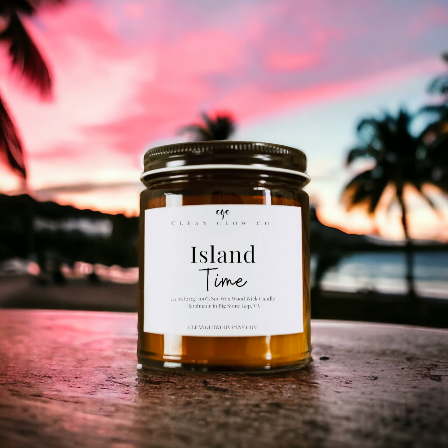 Island Time Soy Wood Wick Candle