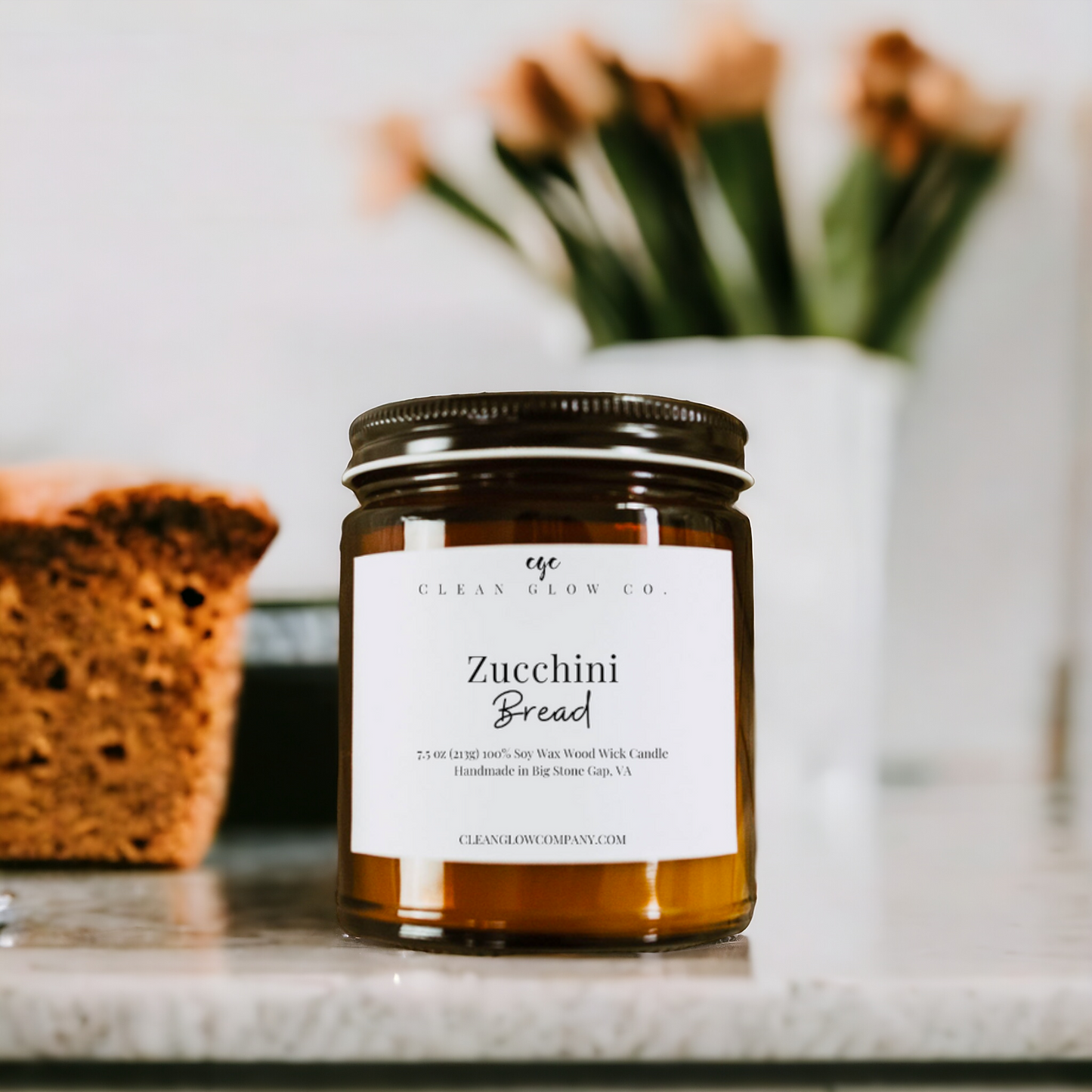 Zucchini Bread Soy Wood Wick Candle