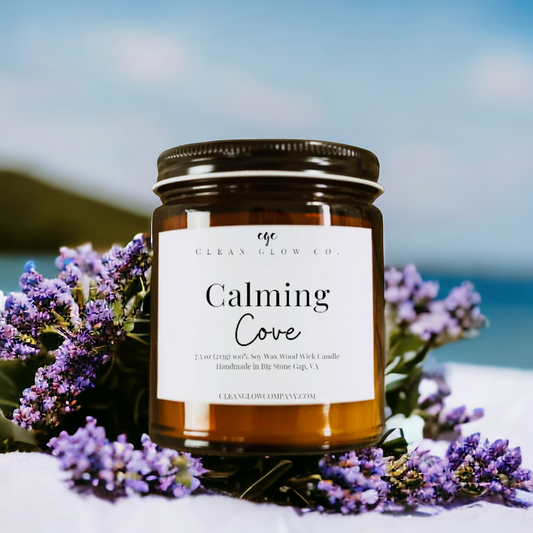 Calming Cove Soy Wood Wick Candle