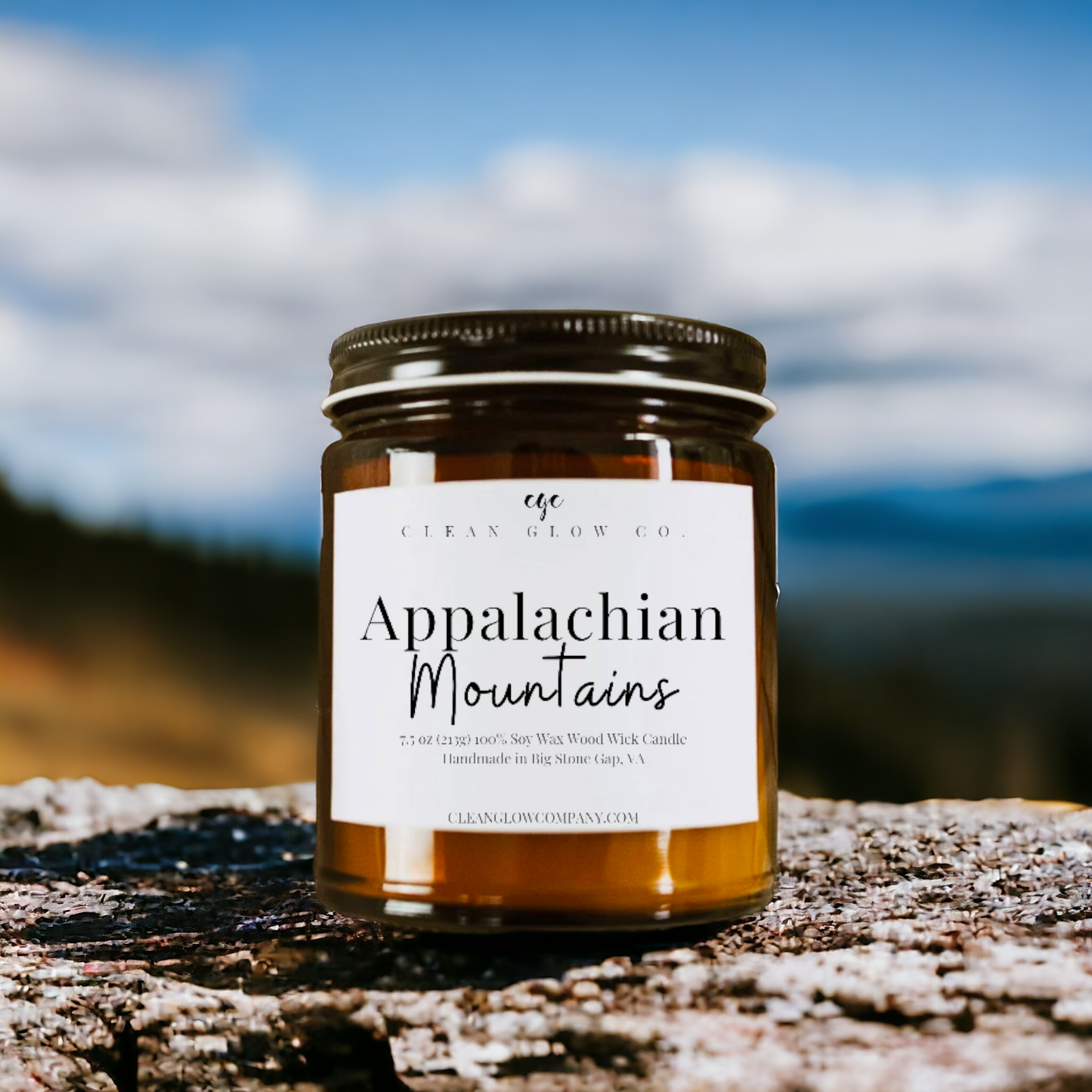 Appalachian Mountains Soy Wood Wick Candle