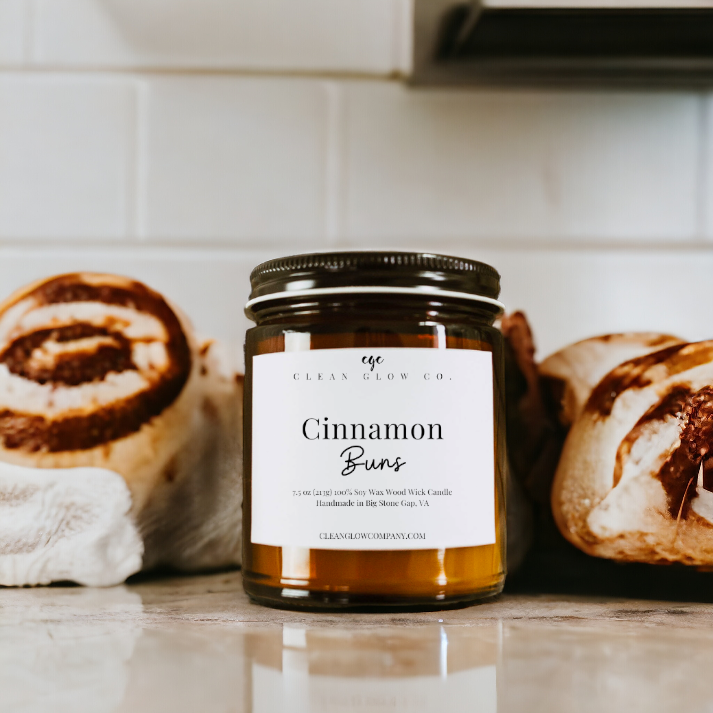 Cinnamon Buns Soy Wood Wick Candle