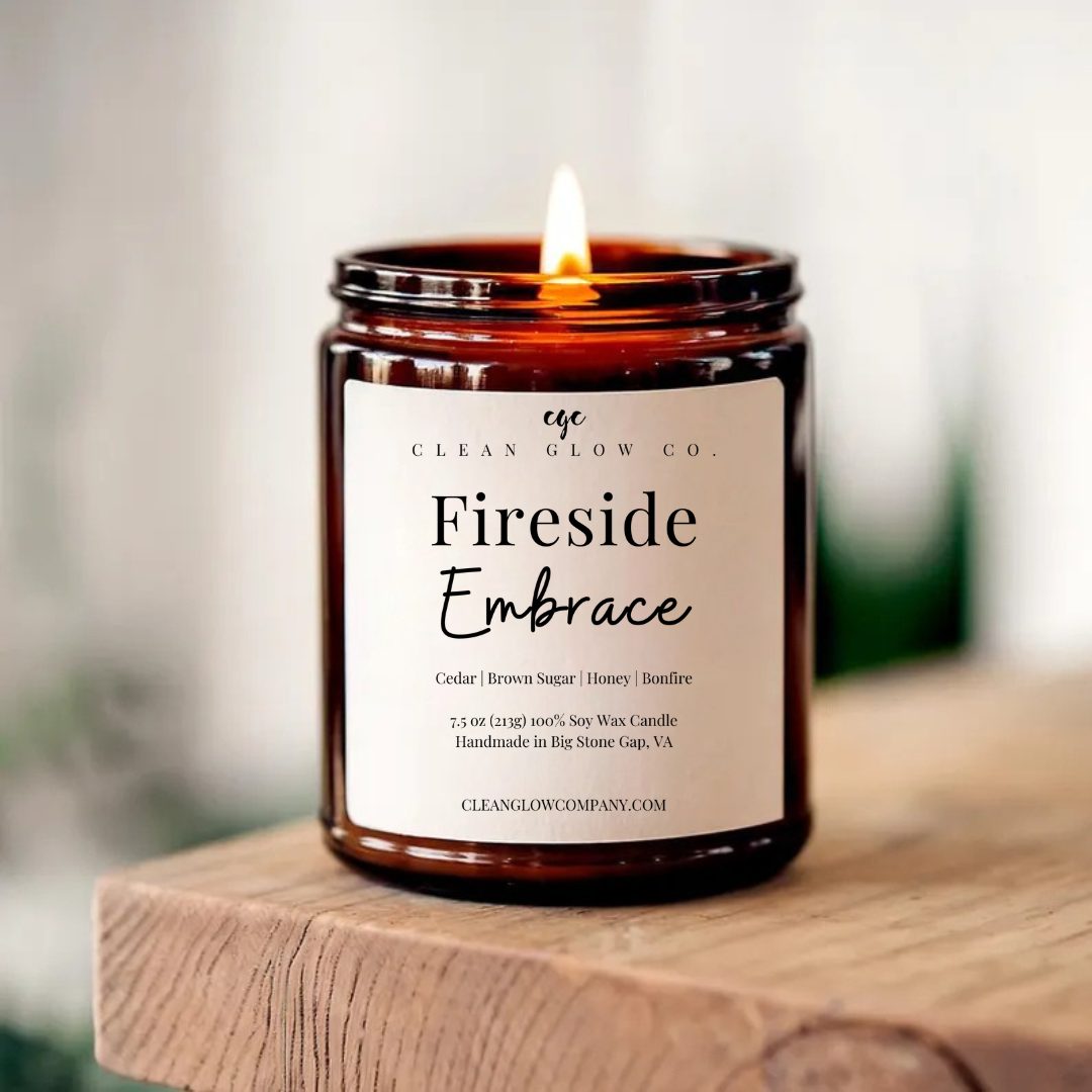 Fireside Embrace Soy Wood Wick Candle