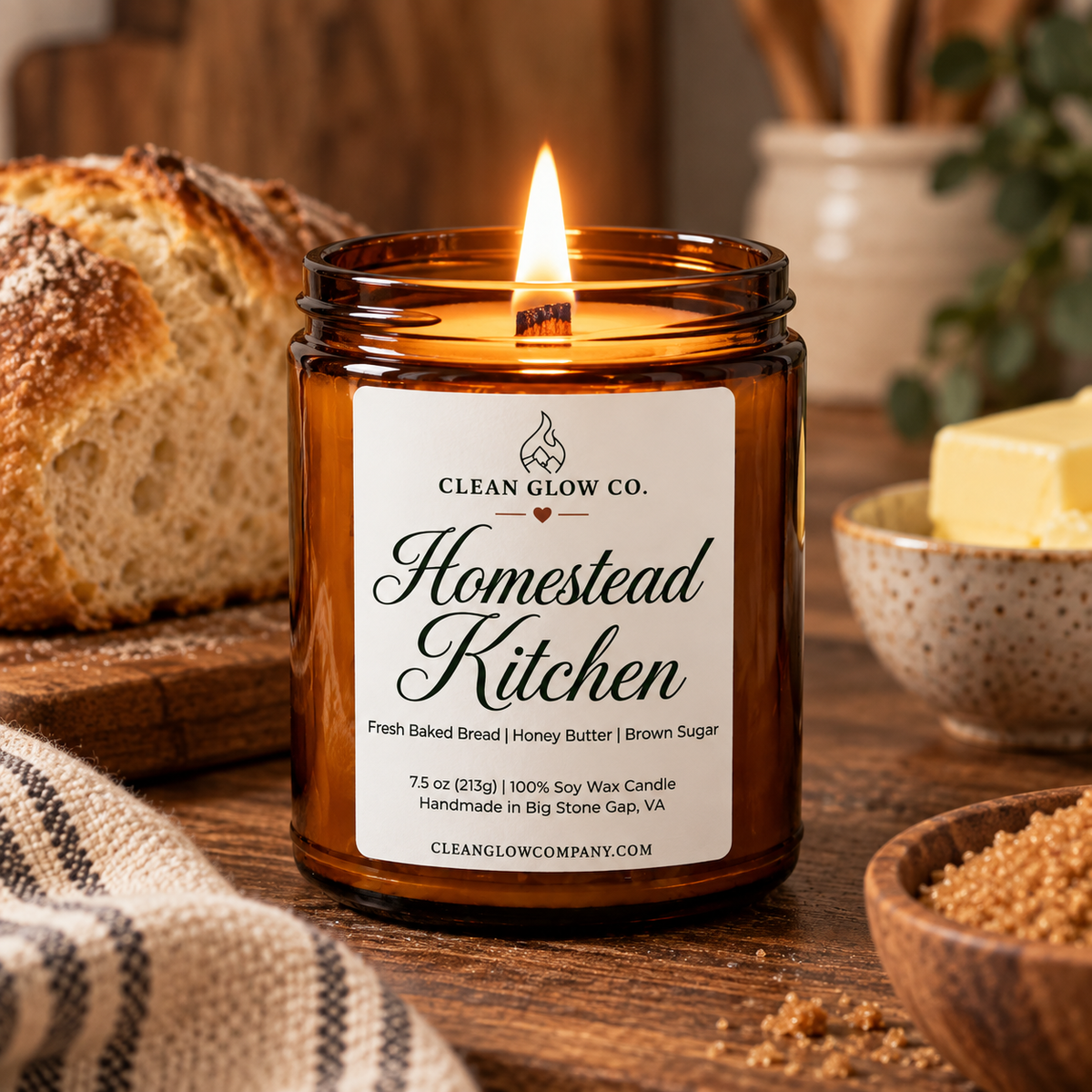 Homestead Kitchen Soy Wood Wick Candle