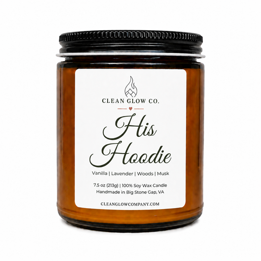 His Hoodie Soy Wood Wick Candle
